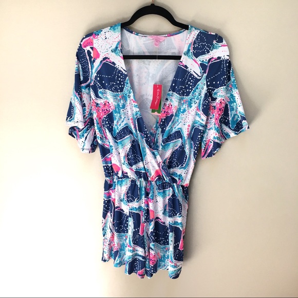 SOLD - Lilly Pulitzer Madilyn Romper Starstruck - Picture 5 of 8